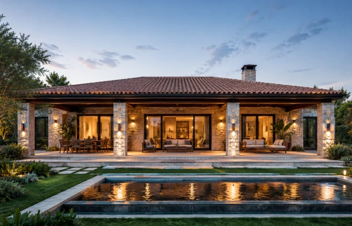 VillaPiri tek katlı taş ev modeli
